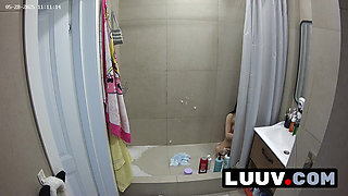 LUUV. Boyfriend with his girlfriend in the shower for a reality show