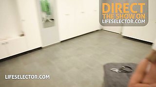 Admirable Shalina Devine and Eveline Dellai at fucking trailer