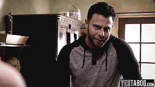 Full-breasted matchmaker mature fucks hung client