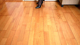 High Heels on Wooden Floor - Sharp Heel Clicks & Slow Walking Asmr
