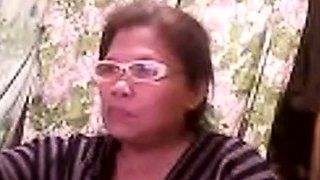 Mature Asian Granny Elizabeth Flashes on Webcam at 57