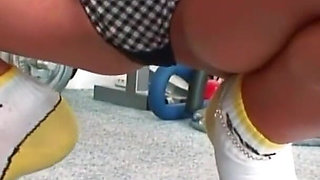 It's hot in the fitness center - Sexy teen with big boobs can be fucked after exercising