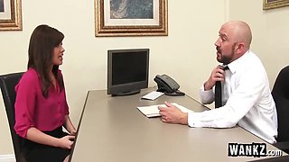 Slutty Office Assistant Fucks Her Boss For Promotion
