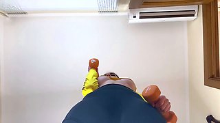 Lovens in the ass and in the pussy, wet pussy.Fitness girl