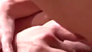 Busty blonde babe gets anally fucked in the bathroom