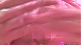 Yankee Coed Candie Elektra Adorns Her Nude Soles With Cake Icing Mingle!