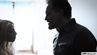 UNSPOILED TABOO Bratty Platinum-blonde Daughter Creampied By Sick Step Father - Kenzie Reeves