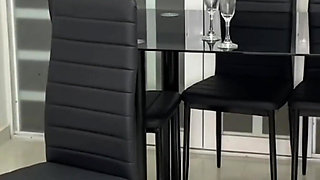 Voluptuous Brunette Latina Arrives Very Hot After Fun Night