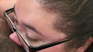 Voluptuous beauty's raw passion ignites in a vintage intimate cleaning