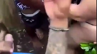 Busty blonde group sex