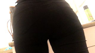 Amateur young brunette enjoys dildo on solo masturbation