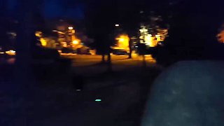 Stepmom Seduces Stepson Outdoor in Heels for Public Footjob