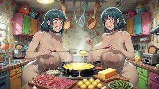 Noirs Funny Cartoon Kitchen
