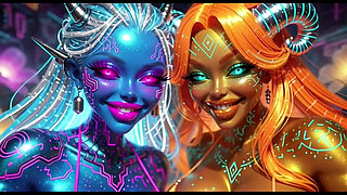 Beautiful Aliens Kiss on Nice Music, Ai Animation