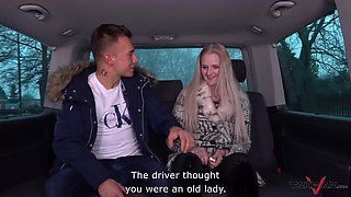 Blondie missed train & accept help from stranger in van where fucked hard