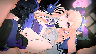 [arknights: Endfield] - Liino Idol Submission (bound Vouivre Operator & POV Sandwich DP) (4k/60fps) ()