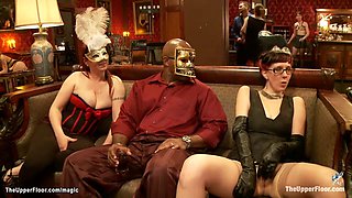 Lesbian slaves made lick then fucked