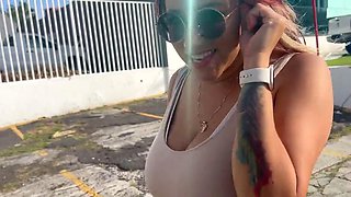 Massive Natural Tits Mexican MILF, Letzy Lizz, Takes a Trip to the Sex Shop