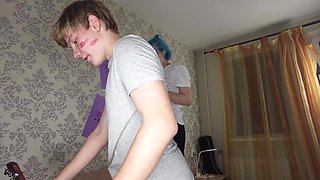 Curious Russian amateurs explore steamy amateur sex in private