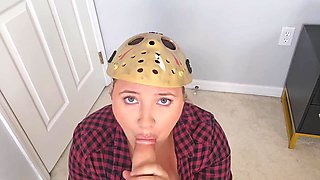 Naughty Sister Gives Brother Titfuck With Boner Heat