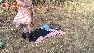 Hot Indian Maid With Big Ass Gets Fucked in Threesome Public Sex