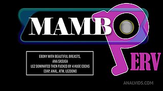 Ebony With Beautiful Breasts, Ana Sasuga Lez Dominated Then Fucked