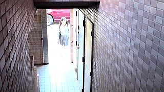Japanese teen in schoolgirl uniform stripped and fucked