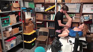 Carnal Krissy & naughty Dylan in a steamy CFNM office romp