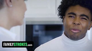 Familystrokes - Big Assed huge boobed step-mother gives teenie stepdaughter and ebony son-in-law a sex lesson