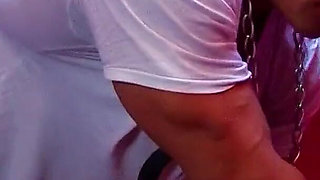 Skinny Milf Angelina banged by fitness trainer with big cock at casting