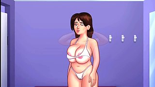 Bikini babe Debbie in a fresh scene full of summer fun