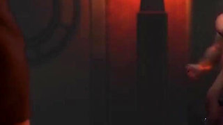 Ritual ceremony. A sexy young blonde gets fucked hard by a big man in a medieval castle