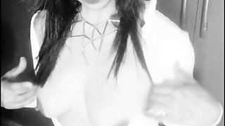 Black & White Tease Slow Strip & Dirty Talk Masturbation