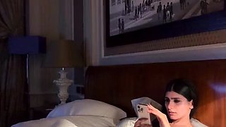 Lonely housewife posing naked and playing with herself