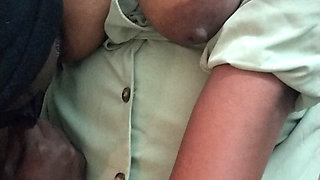 Desi Aunty Hot Boobs Touching and Licking