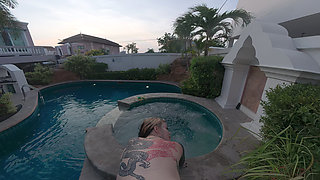 Busty Madisson Ink Gives Me Sloppy Jacuzzi Blowjob Before I Pound Her From Behind Raw