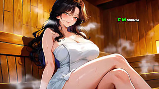 Cheating Wife Gets Creampied Hard by Cock Young Neighbor in Private Sauna Session - Ai Animation