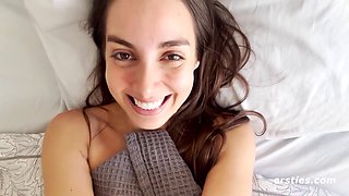 A day in the life of sizzling brunette Ana B