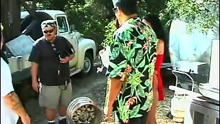 Threesome in the woods with amazing girls