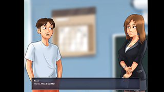 Cartoon mom gets down with a huge cock in some wild hentai video game action