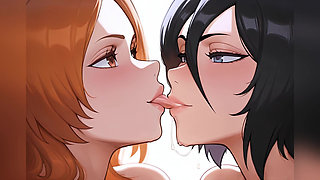 Rukia X Orihime Yuri Lesbian Sex - Bleach Hentai