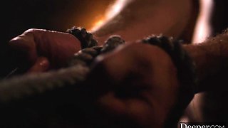 Curvy brunette queen given passionate sex in cinematic porn