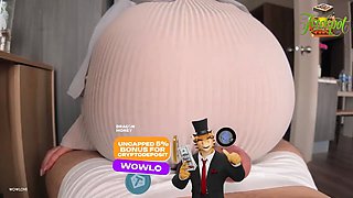 Booty Step Mom helps step son quickly cum on her while no one was home