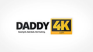 DADDY4K. Stud catches daddy fingering his girl and quickly joins them