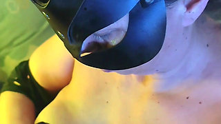 A dominant and perverse handjob and blowjob, he cums on his mistress's tits! Cumshot on big tits!