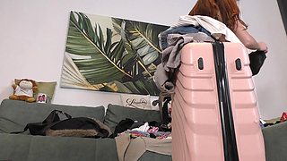 Hot Sexy Long Legs Big Tits Redhead Comes for a Fashion and Lingerie Try on Haul Turns Into Softcore Erotic No Panties Show