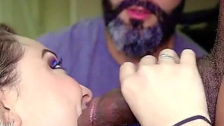 Wondering Squirting Wife Takes BBC Then Invites Hubby