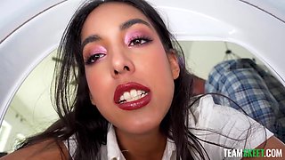 Clumsy Babysitter Got Stuck On The Washing Machine