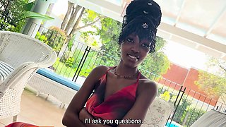 EBONY TEEN lose control during rough pounding