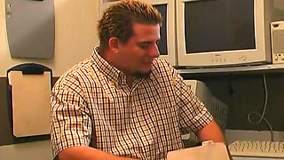 Young Brunette Babe Gets Fucked Hard in the Office